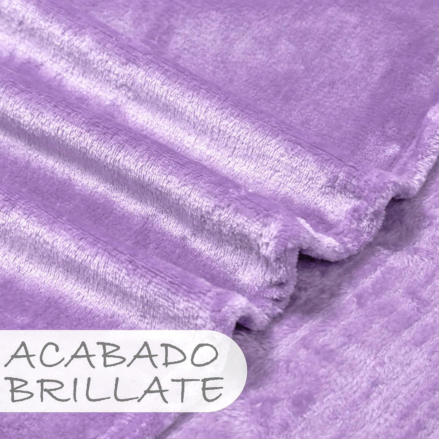Manta Sofá, Cama y Viaje en Lila claro, tienes 3 tamaños Ultra suave, micro seda, No suelta pelo. - Imagen 7