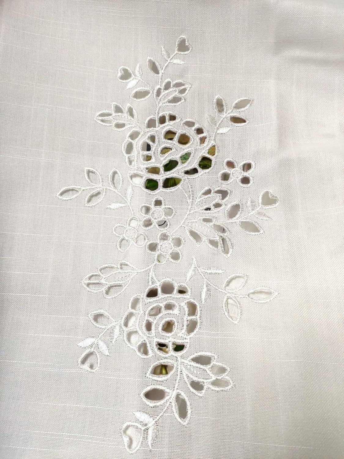 Cortinas Rústicas Bordadas 1m para Cocina - Ventanas y Puertas - Imagen 3