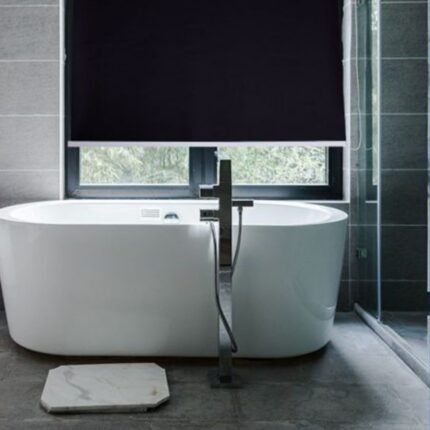 Estor Enrollable Opaco en Negro Lockout para Puertas y Ventanas - Ajustable.