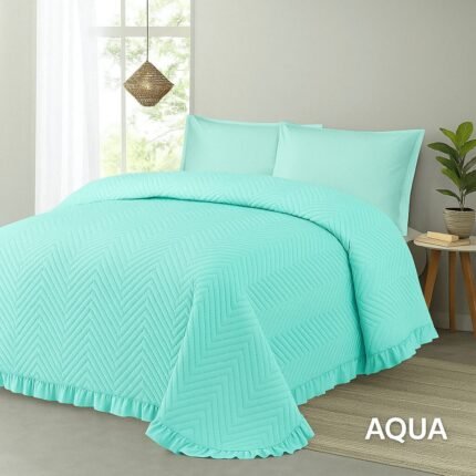 Colcha Bouti Lavada Lisa de Microfibra En Agua Suave, Ligera y Elegante para Verano.