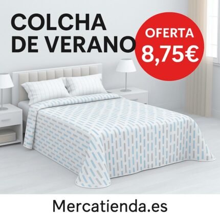 Colcha de verano reversible gris Calisto – ligera y elegante para cama 90 a 150cm.