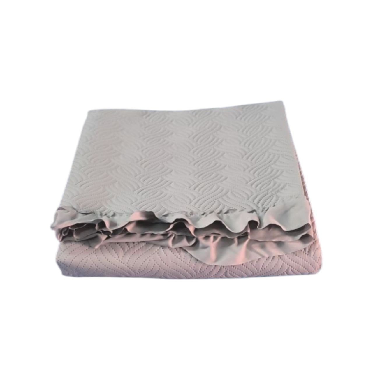Colcha Bouti Lavada Lisa en Gris de Microfibra Suave, Ligera y Elegante para Verano - Imagen 3