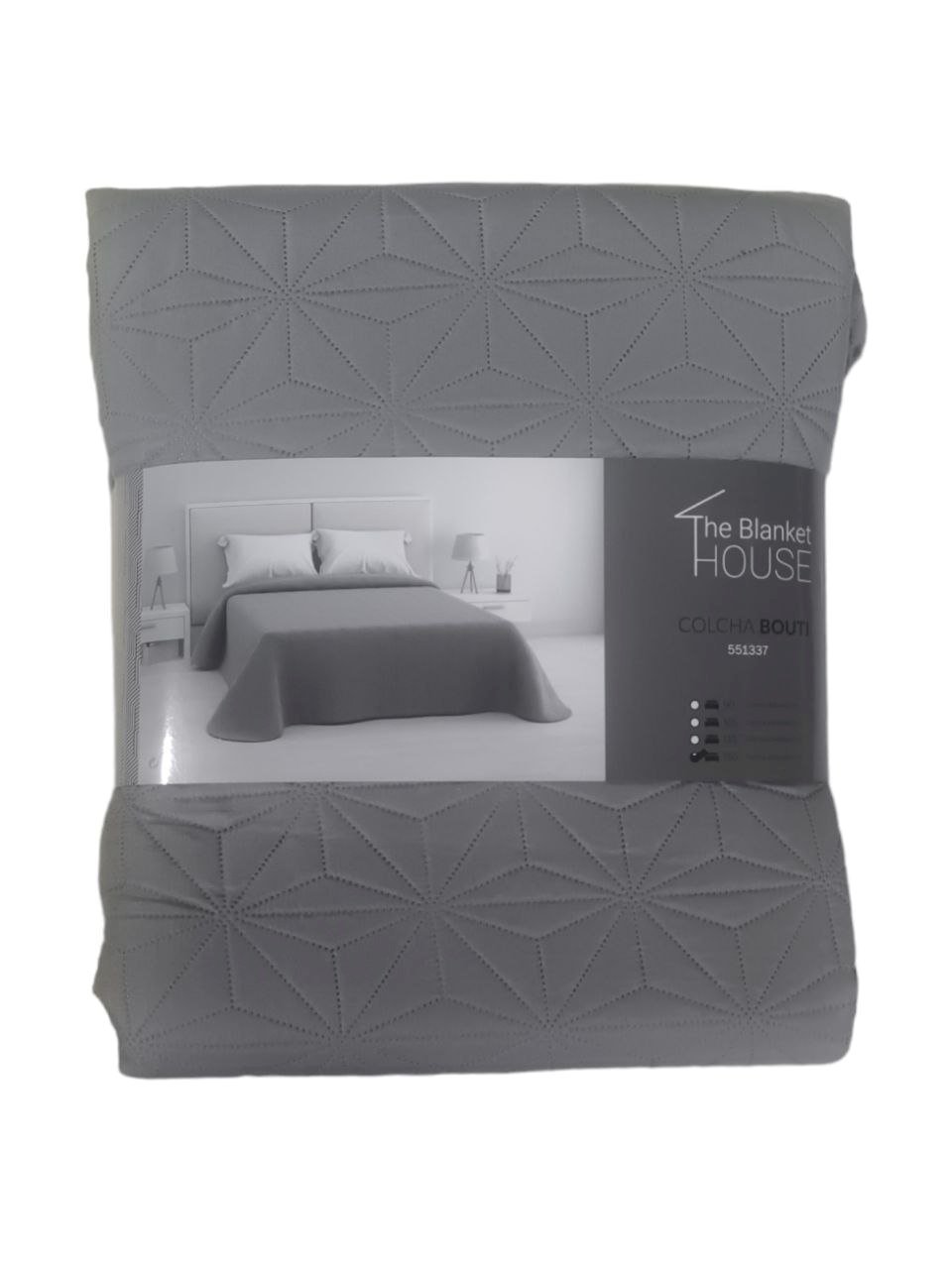 Colcha Reversible de Verano Gris para Cama - Imagen 2