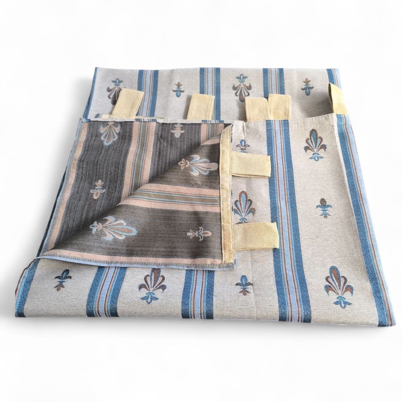 Cortina de calle Flor de Lys Azul 140×260 cm | Jacquard - Imagen 5