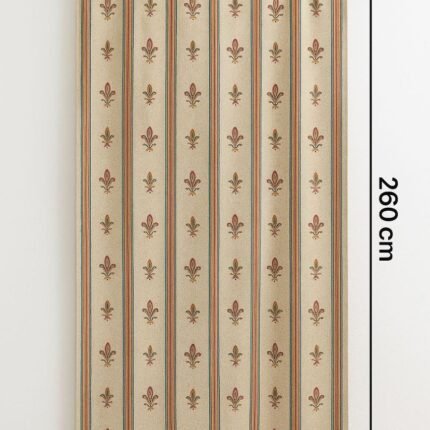 Cortina  Alpujarra Flor Greca Rojo 140x260cm Interior/Exterior España.