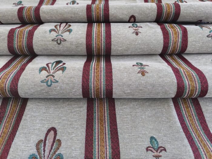 Cortina  Alpujarra Flor Greca Rojo 140x260cm Interior/Exterior España. - Imagen 6