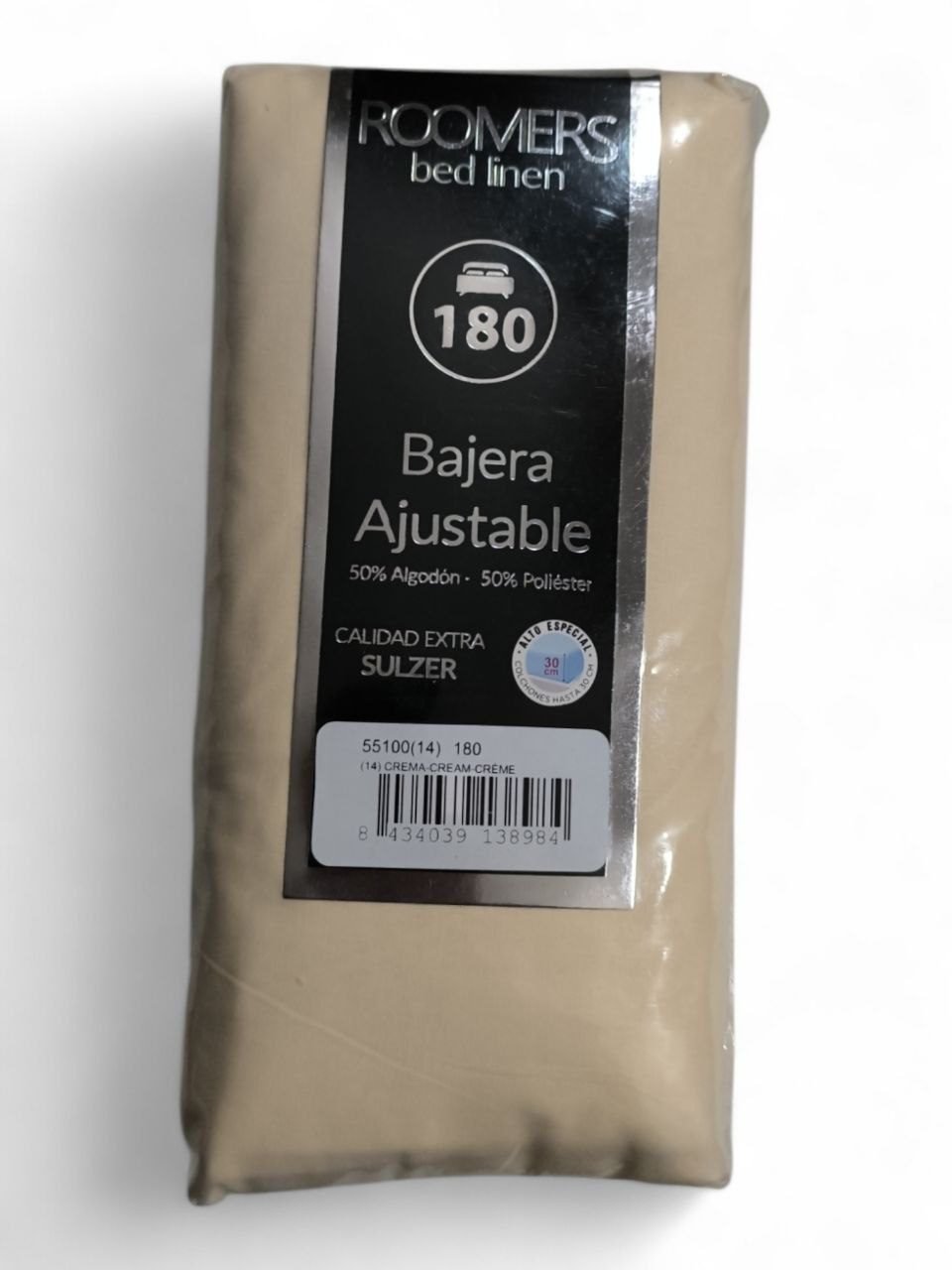 Sábanas Bajeras Ajustables Roomers - Crema, 30cm