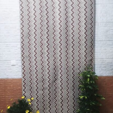 Cortina de calle Zigzag Burdeos 140×260 cm en Jacquard