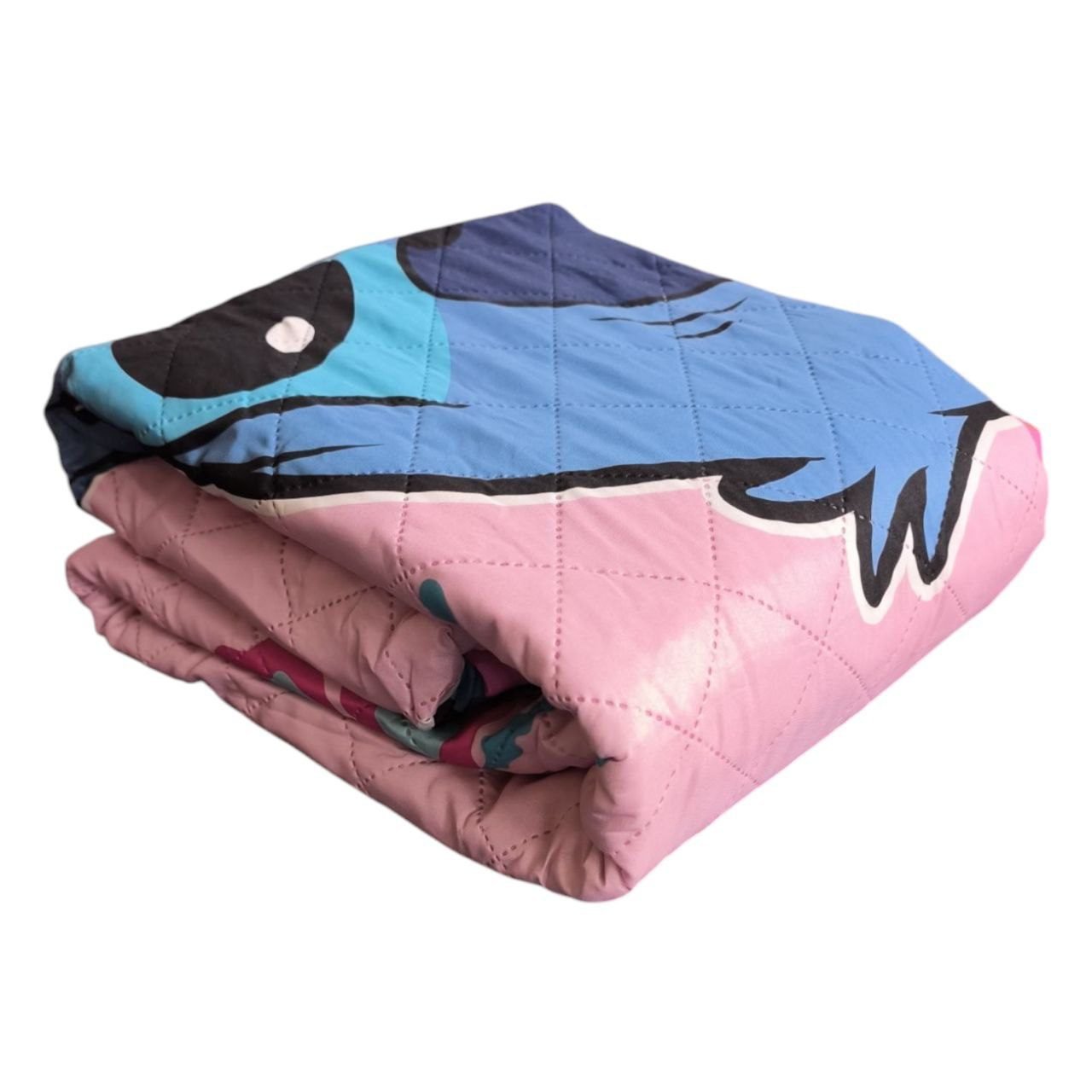 Colcha Acolchada Infantil Stitch Rosa | Ligera y Suave | Para Cama Individual - Imagen 8