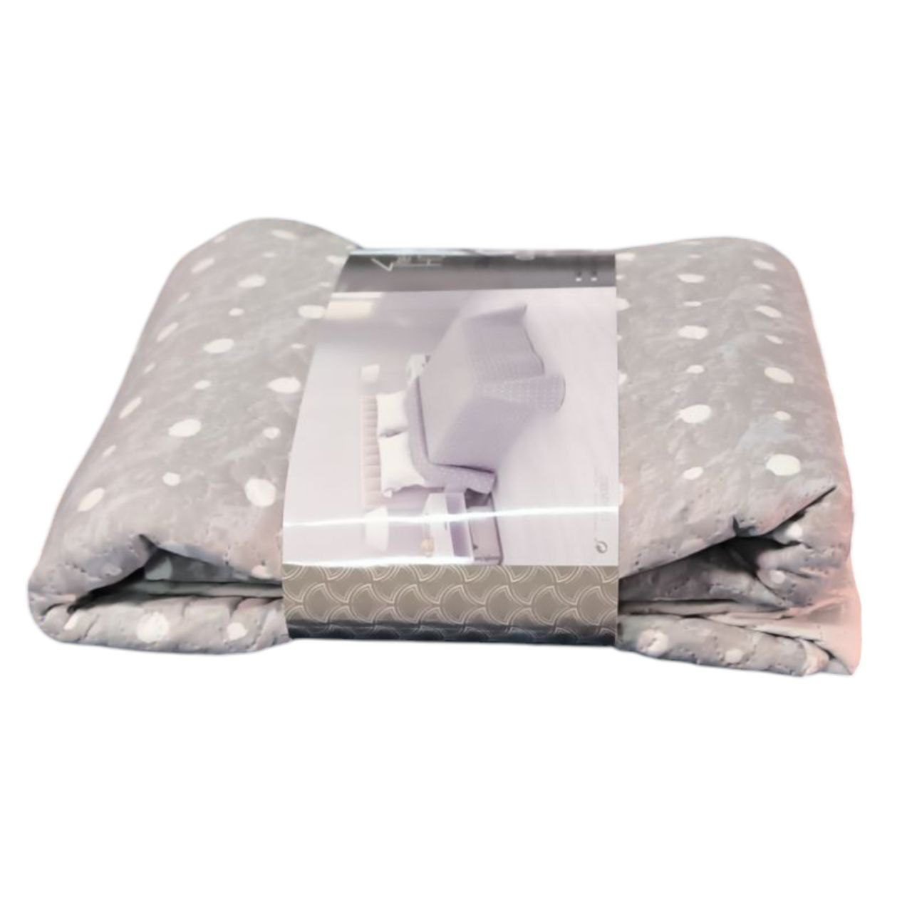 Colcha de entretiempo Olimpia Gris ligera y elegante para cama 90, 105, 135 y 150 cm - Imagen 3