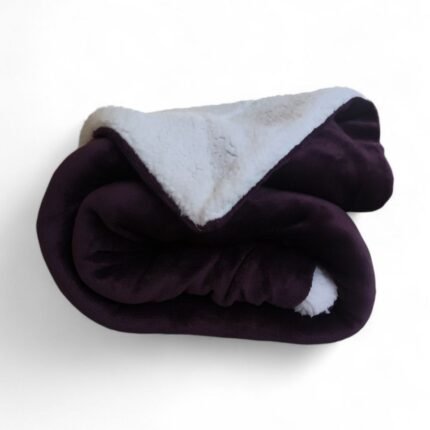 Manta sofá Gruesa invierno sedalina y borreguito polar sherpa en Morado Aislamiento Térmico y Suavidad Extra