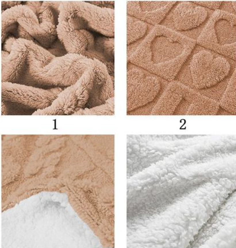 Edredón Sherpa Corazones Beis | Invierno 90/105 y 135/150 cm - Imagen 3