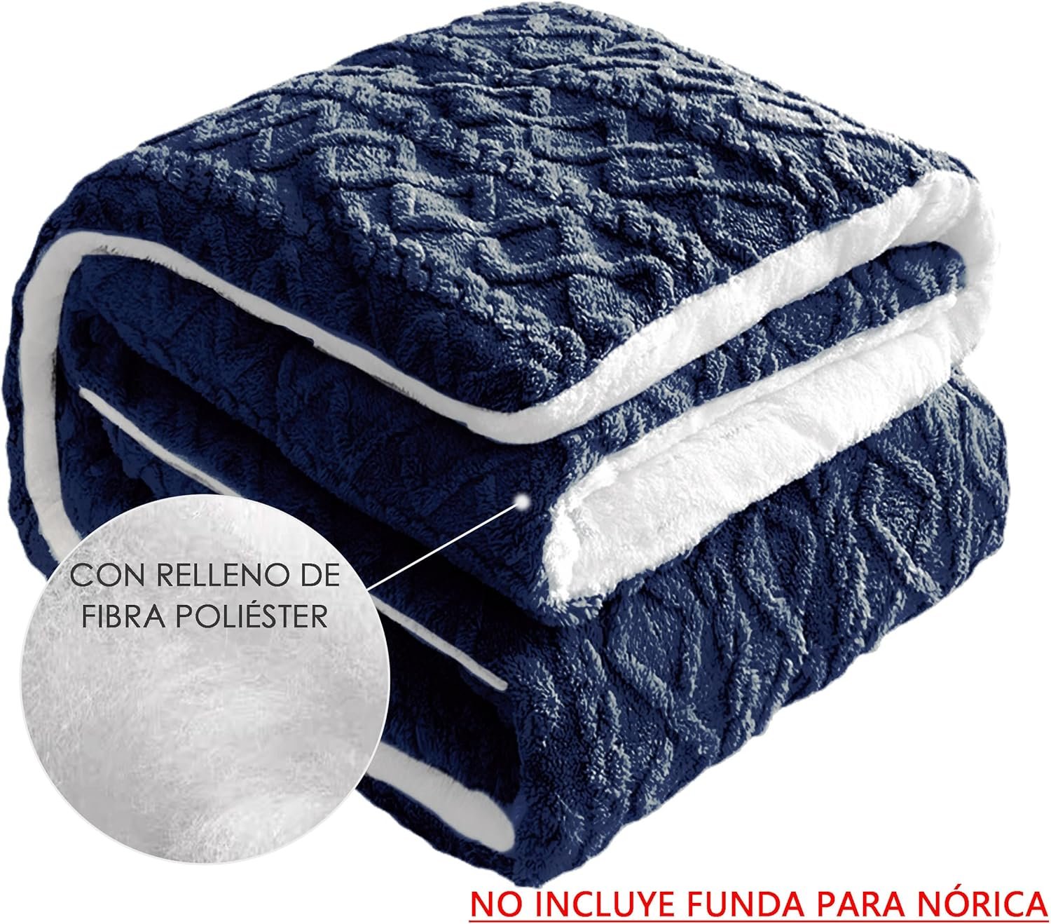 Edredón Sherpa Ochos Azul Marino | Invierno 90/105 y 135/150 cm - Imagen 2