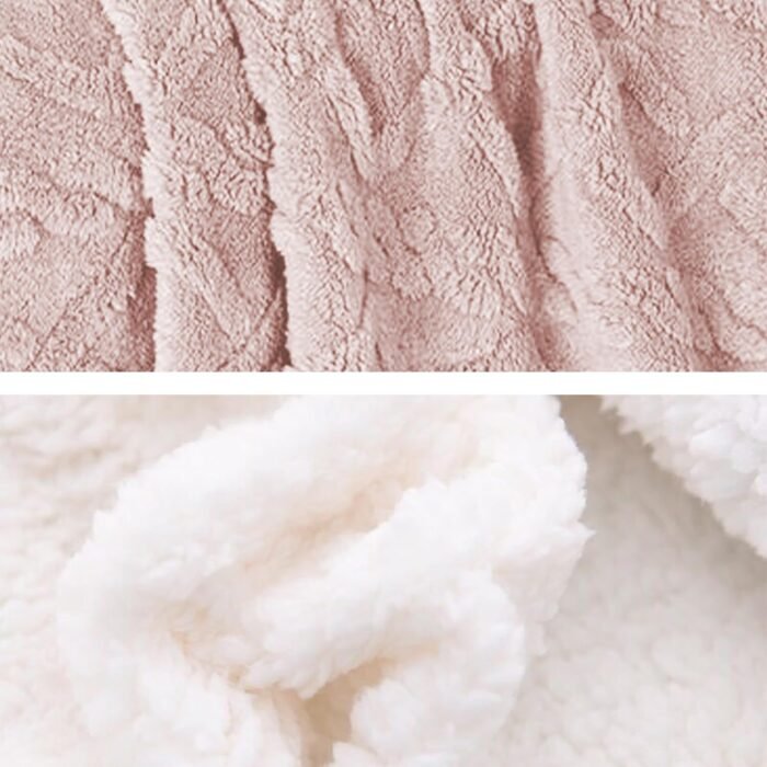 Manta de Sofá y Cama M-Ochos en Rosa – Sedalina Suave con Sherpa, Calidez Garantizada- Mercatienda.es - Imagen 8
