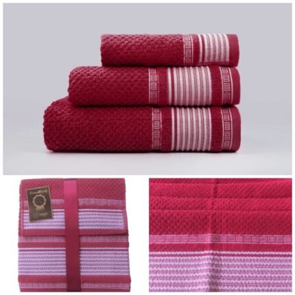 Juegos Toallas de baño algodón Portugués 600g de alta calidad set 3 - Lille en Burdeos gruesas y duraderas | Mercatienda.es