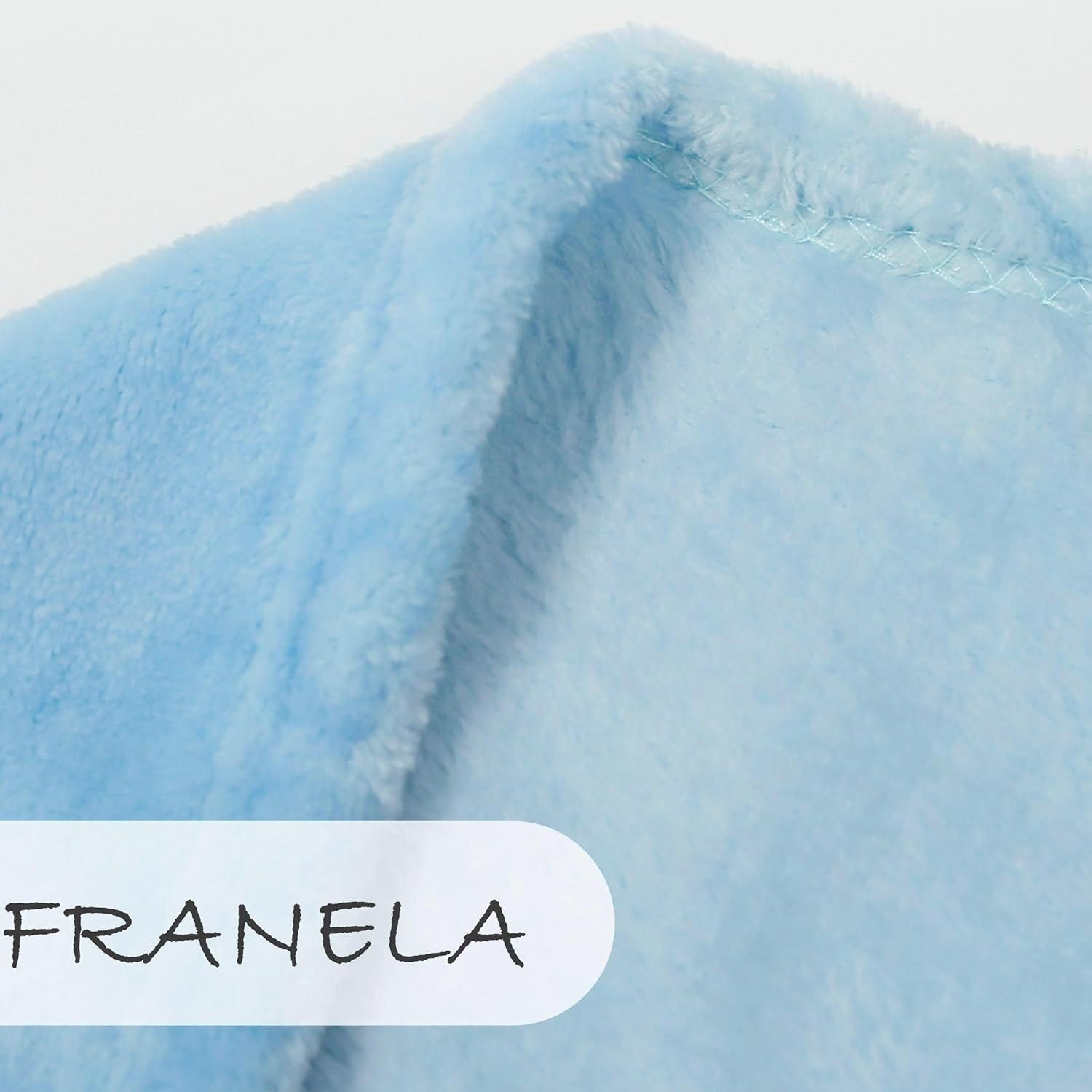 Manta Sofá, Cama y Viaje en Azul claro , tienes 3 tamaños Ultra suave, micro seda, No suelta pelo. - Imagen 7