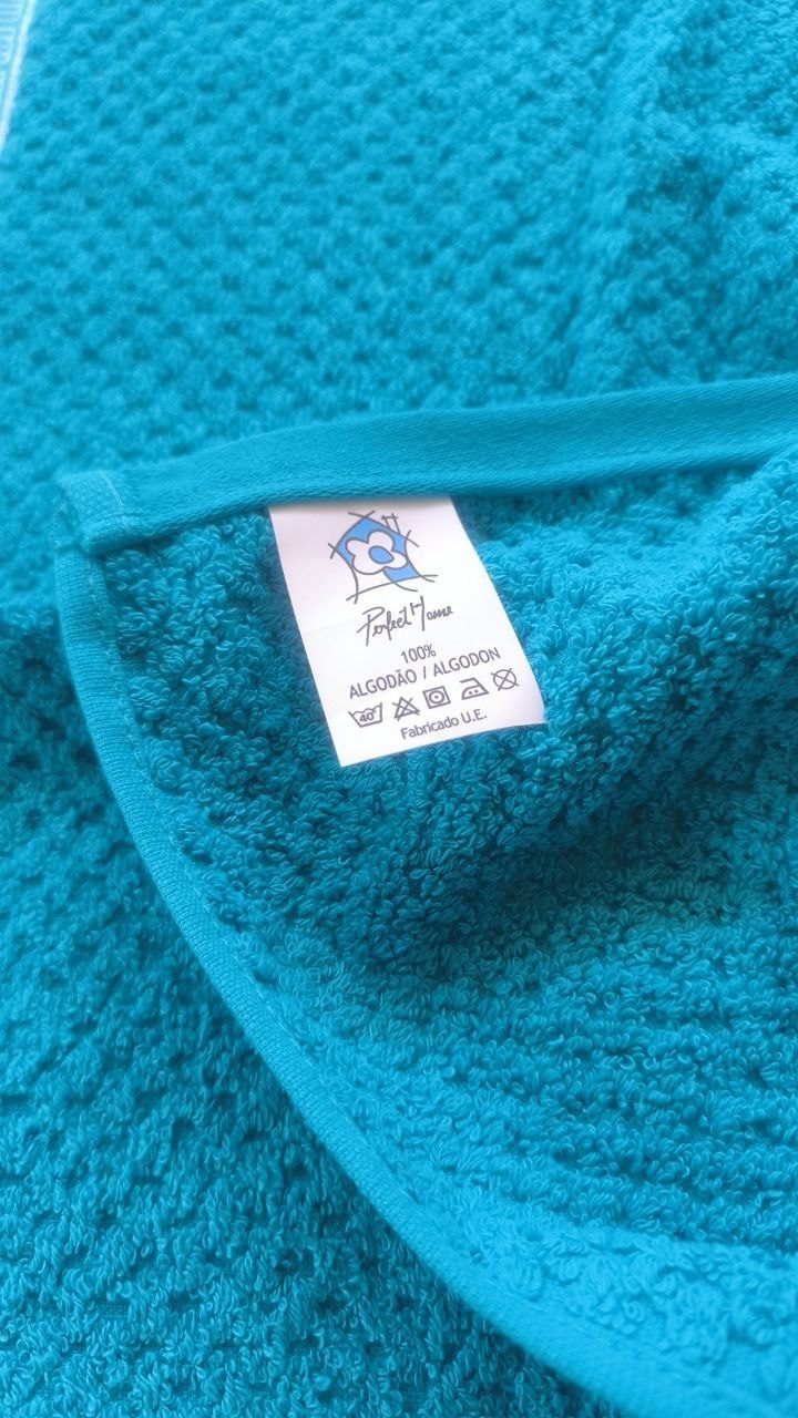 Juegos Toallas de baño algodón Portugués 600g de alta calidad set 3 - Lille en Azul Petroleo gruesas y duraderas | Mercatienda.es - Imagen 6