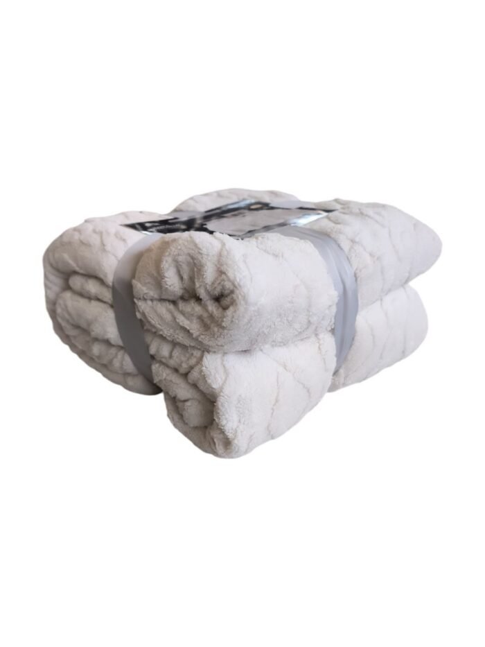 Manta de Sofá y Cama M-Ochos en Marfil – Sedalina Suave con Sherpa, Calidez Garantizada- Mercatienda.es - Imagen 10
