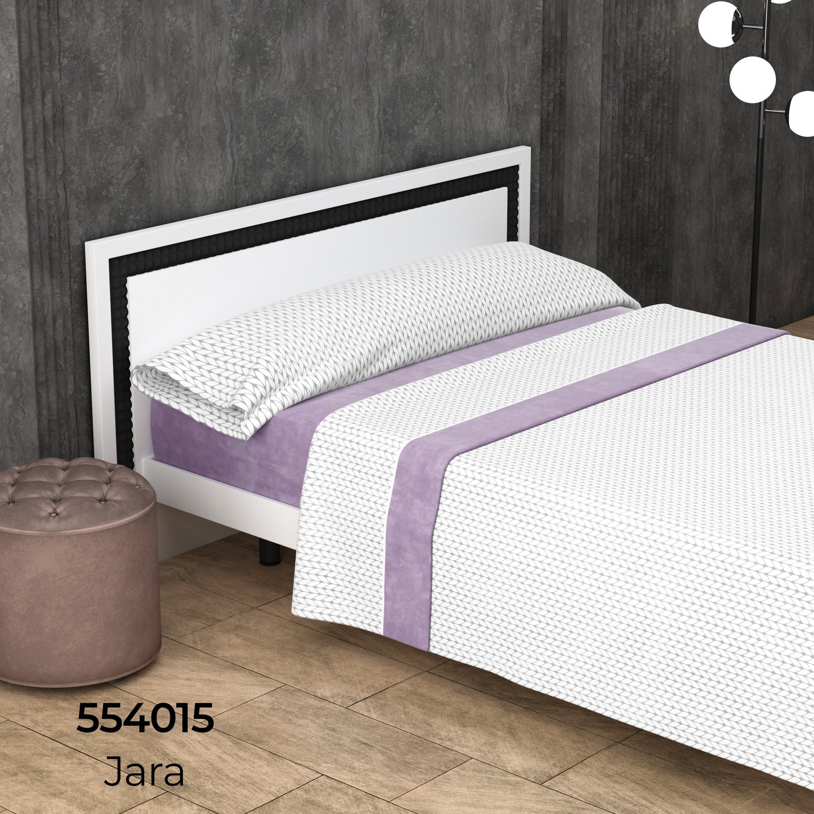 Sábanas Coralina Jara Malva 200 g/m² – Doble Perchado Invierno - Imagen 2