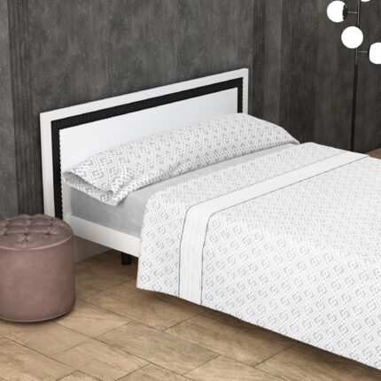 Sábanas de Coralina Térmica Premium Sira Gris 200 g Doble Perchado – Sábanas Invierno Tacto Suave