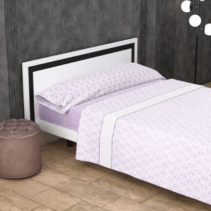 Sábanas de Coralina Térmica Premium 200 g Doble Perchado Sira Malva – Sábanas Invierno Tacto Suave