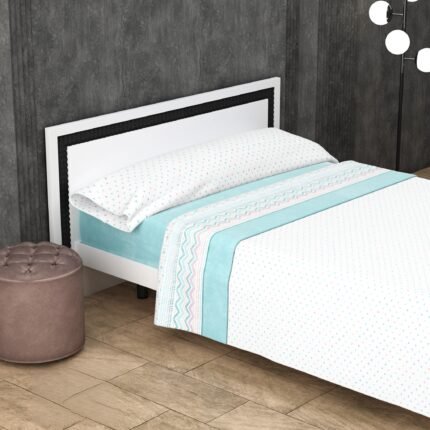 Sábanas de Coralina Térmica Premium 200 g Doble Perchado, Cristal Agua, Sábanas Invierno Tacto Suave