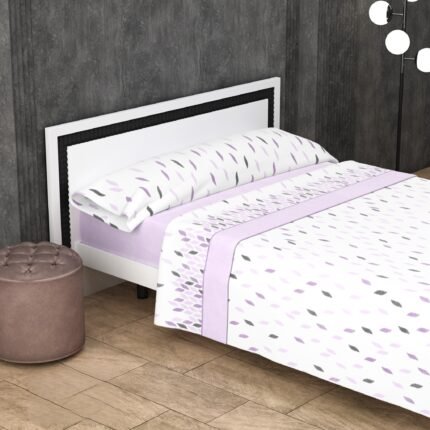Sábanas de Coralina Térmica Premium 200 g Doble Perchado Mika Malva – Sábanas Invierno Tacto Suave