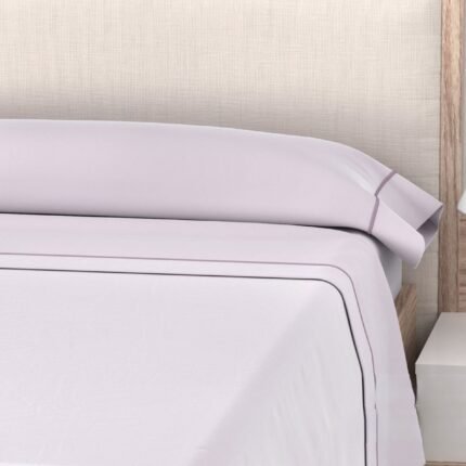 Sábanas de Hostelería para cama verano Lisa Malva con Jaretón ROOMERS - 50% Algodón y 50% Poliéster | Mercatienda.es