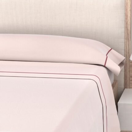 Sábanas de Hostelería para cama verano Lisa Rosa con Jaretón ROOMERS - 50% Algodón y 50% Poliéster | Mercatienda.es