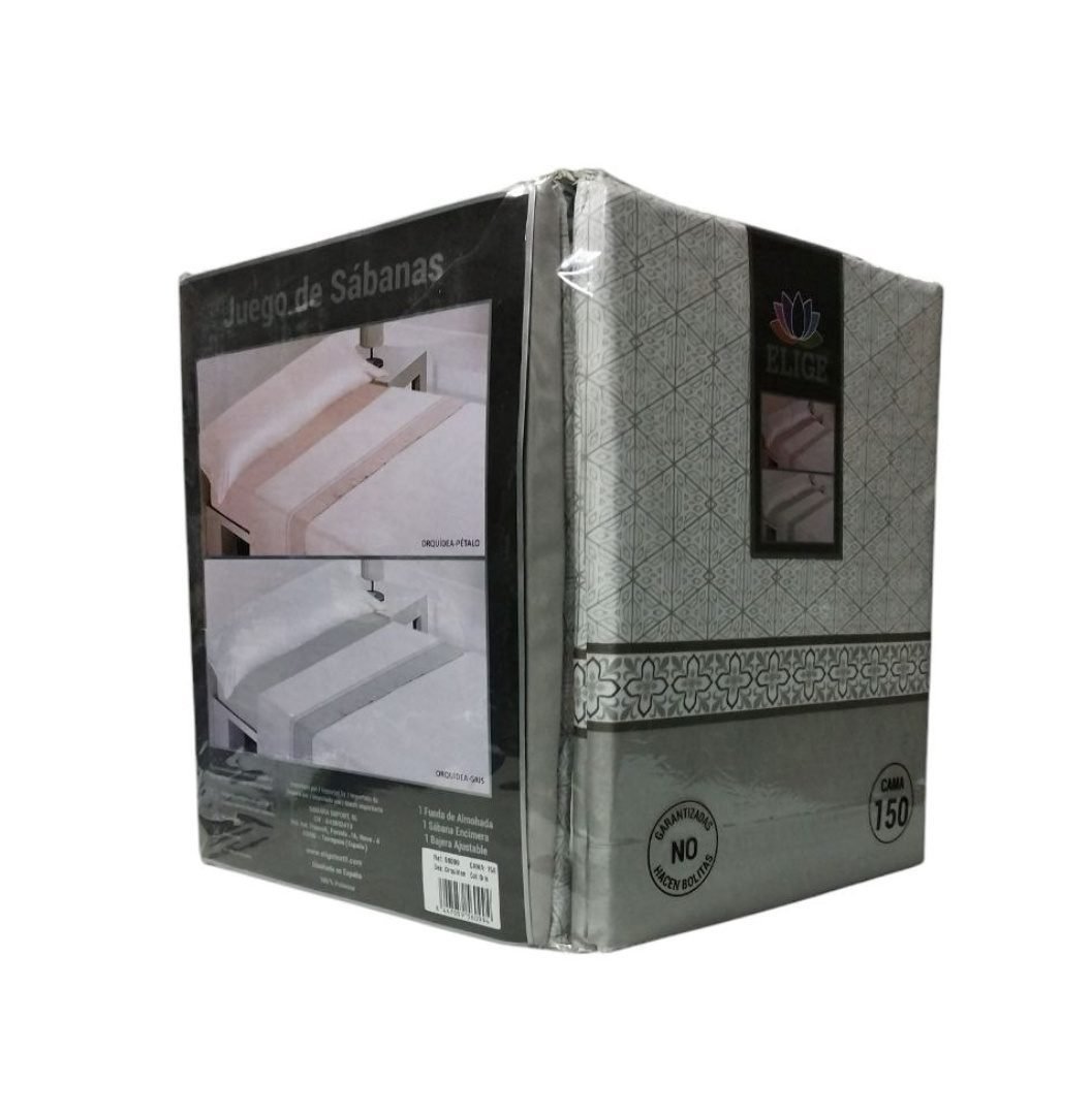 Sábanas cama verano Orquidea en Gris Suaves y Económicas de Microfibra Anti-perli | Mercatienda.es - Imagen 2