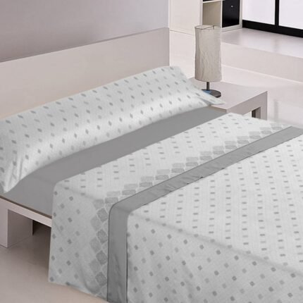 Juego sabanas cama verano 3 piezas Margarita en Gris Suaves y Económicas de Microfibra Anti-perli | Mercatienda.es