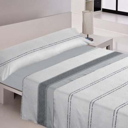 Juego sabanas cama verano 3 piezas Lirios Gris Suaves y Económicas de Microfibra Anti-perli | Mercatienda.es