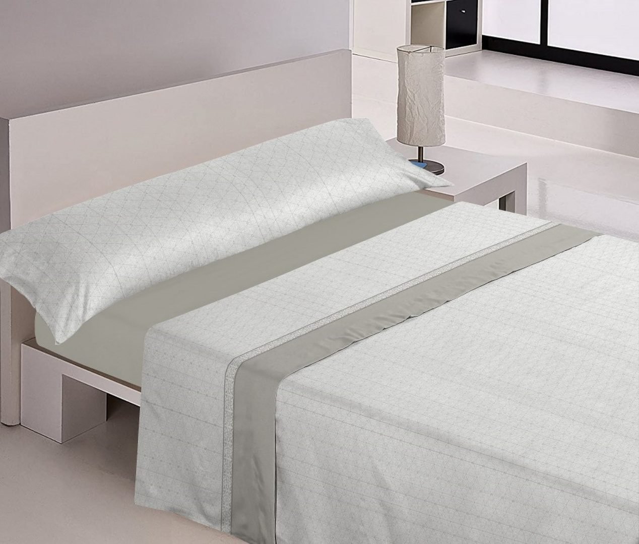 Sábanas cama verano Orquidea en Gris Suaves y Económicas de Microfibra Anti-perli | Mercatienda.es