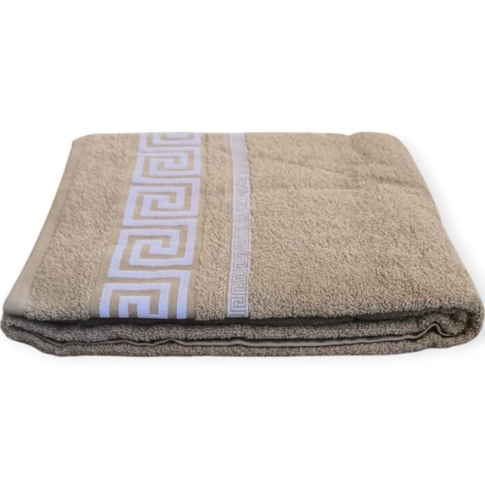 Juegos Toallas de baño algodón Portugués 500g de alta calidad set 3 - Simon en Taupe gruesas y duraderas | Mercatienda.es - Imagen 4