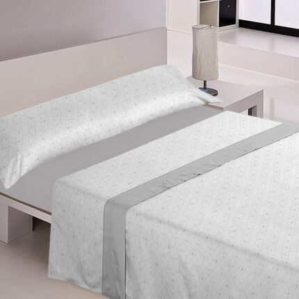 Juego sabanas cama verano 3 piezas Violeta en Gris Suaves y Económicas de Microfibra Anti-perli | Mercatienda.es