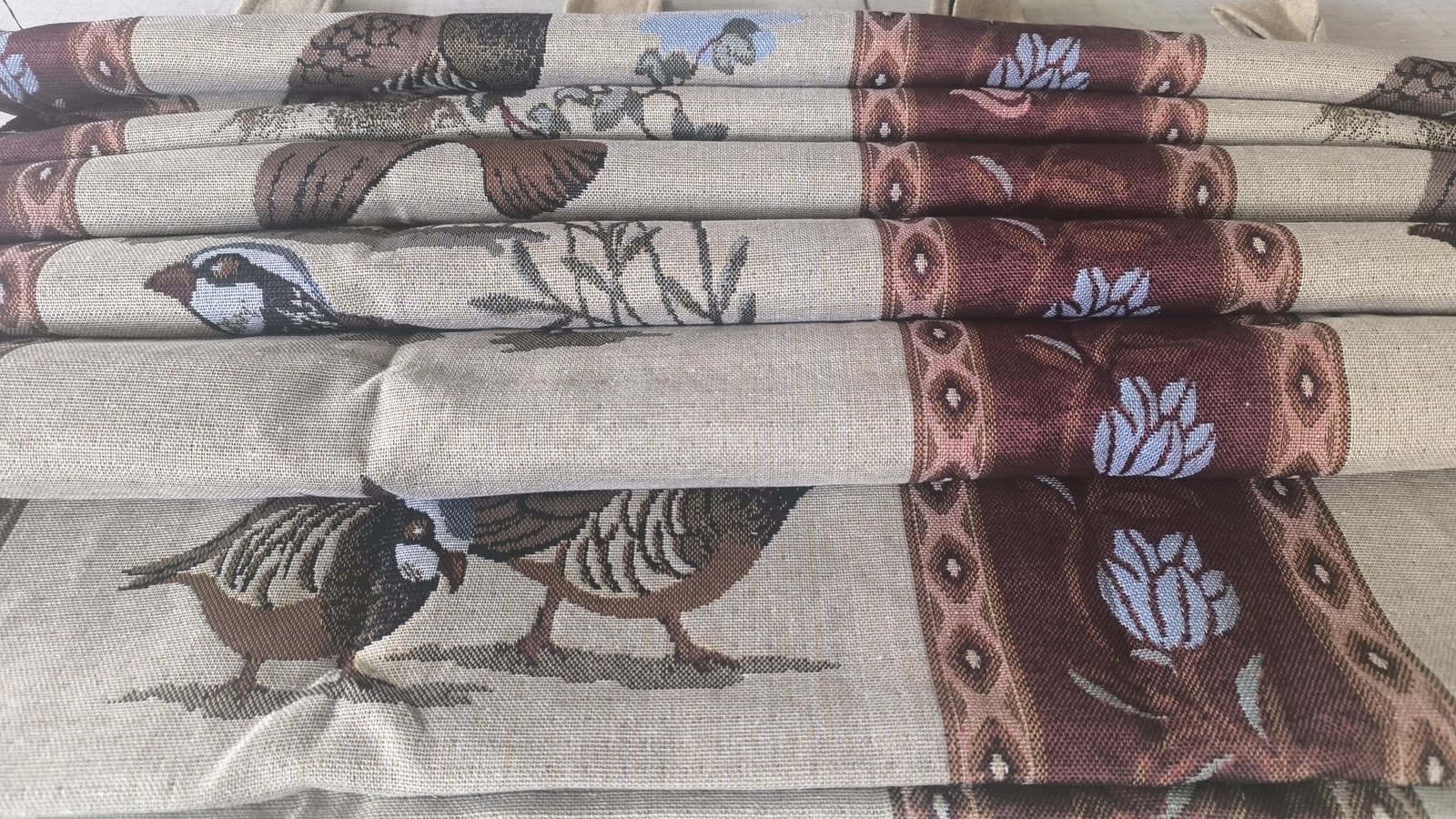 Cortina alpujarreña Perdices 140×250/260 cm | Jacquard - Imagen 2