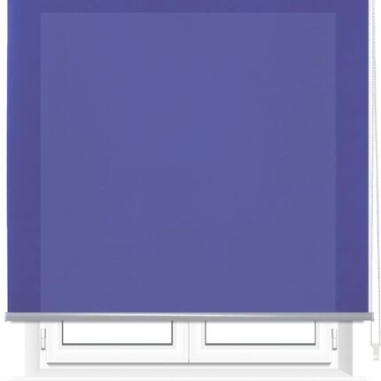 Estor enrollable azul oscuro para ventana