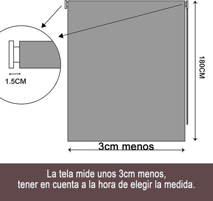 Estor Enrollable en Gris Oscuro : Diseños Elegantes y Modernos. - Imagen 9