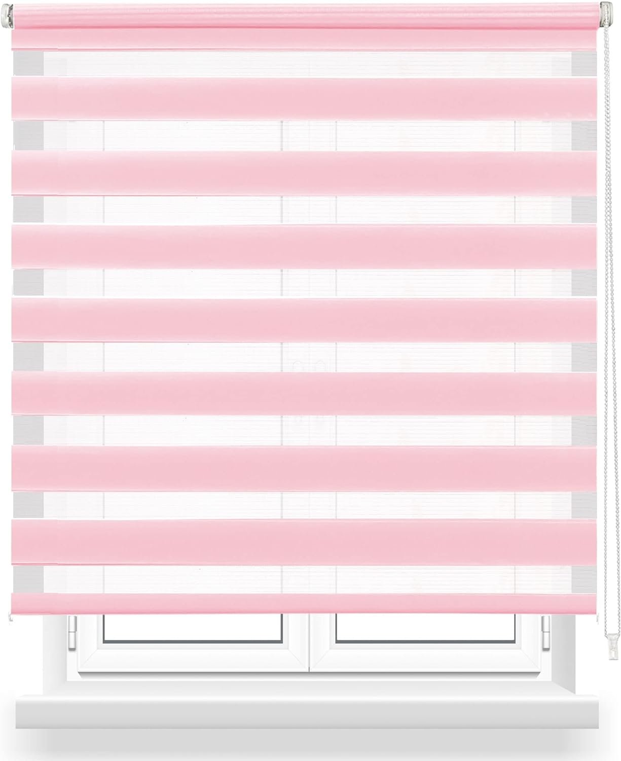Estor enrollable Rosa doble capa Noche y Día para salón, cocina y baño - Imagen 2