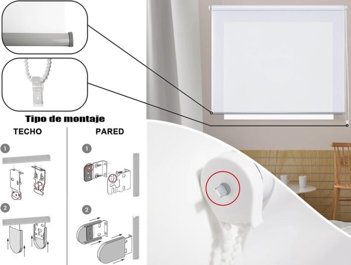 Estor Enrollable en Gris Oscuro : Diseños Elegantes y Modernos. - Imagen 6