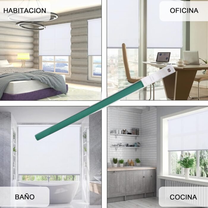 Estor enrollable Verde: elegante y moderno en varias medidas. - Imagen 8