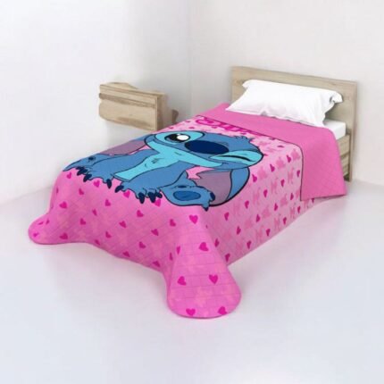 Colcha de Verano Infantil Stitch Rosa