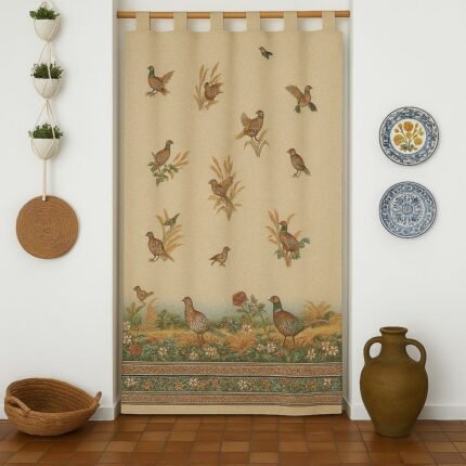 Cortina de calle Perdices Digital 140×260 cm | Jacquard