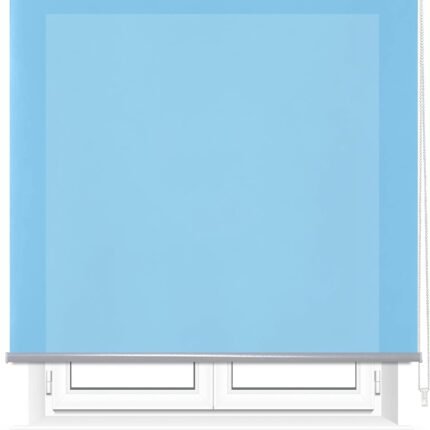 Estor Enrollable Opaco en Azul Lockout para Puertas y Ventanas - Ajustable.