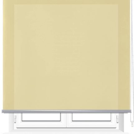 Estor Enrollable en Beis Opaco Lockout para Puertas y Ventanas - Ajustable