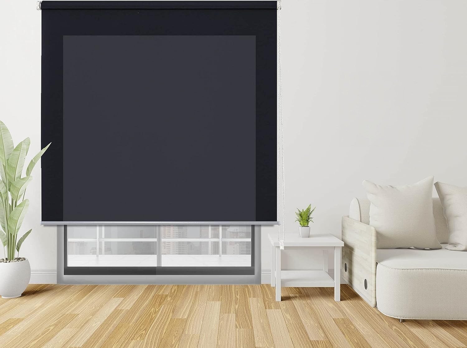 Estor Enrollable Opaco en Negro Lockout para Puertas y Ventanas - Ajustable. - Imagen 3