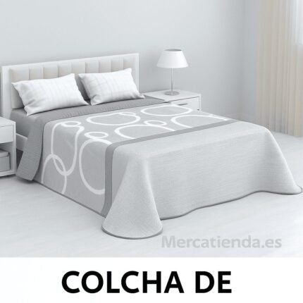 Colcha de verano ligera y económica Niagara Gris para cama 90, 105, 135 y 150 cm