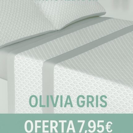 Sábanas Verano Microfibra Tacto Algodón |Olivia Gris | Lote 2 | Anti-bolitas | Mercatienda.es