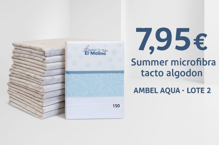 Juego de Sábanas Verano Microfibra Trebo Azul - Para Camas de 90 a 180 cm | Suave y Fresco | Anti-bolitas | Mercatienda.es - Imagen 2