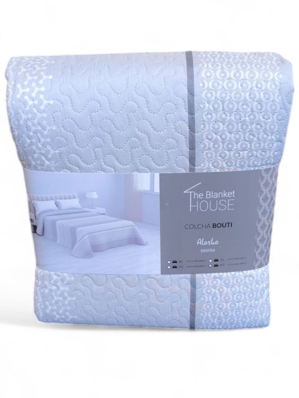 Colcha de verano económica Alaska en Gris, ligera Fresca, transpirable y barata para tu cama. - Imagen 2